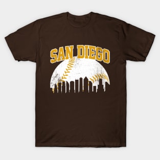 Vintage San Diego Skyline City Gameday Retro Vintage USA T-Shirt